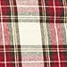 Amazon Brand – Pinzon Lightweight Cotton Flannel Sham - Standard, Cream/Red Plaid