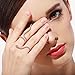 Bella Lotus Rose Gold Plated Zircon Simple Two Finger Double Snake Fashion Ring For Women