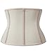 YIANNA Women's Underbust Breathable Short torso latex Waist trainer corset for Weight loss Sports Workout Hourglass Body Shaper Fat Burner, YA110266-Beige-S