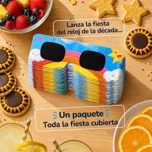 10 Óculos ISO 12312-2 Aprovados para Eclipse Solar - Pack de 6 com 2 Lentes Fotográficas para Smartphone Aprovados segundo a norma ISO, com certificação CE: Óculos para ver eclipses solares 2026