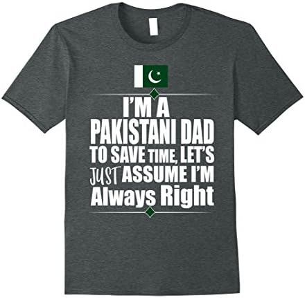 Mens I'm A Pakistani Dad Father's Day Gift Pakistan Flag T-Shirt XL Dark Heather