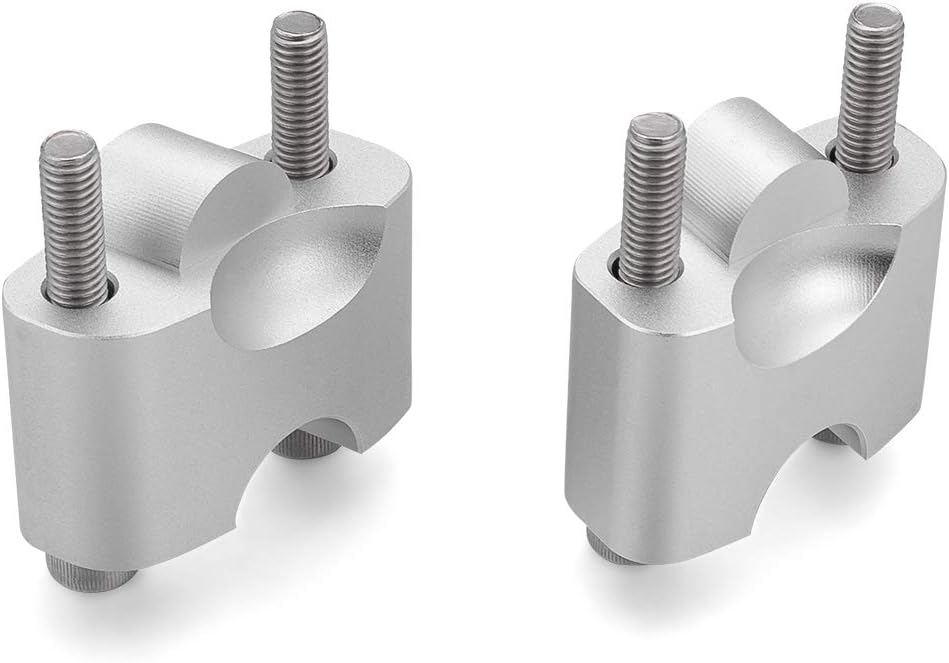 Motorcycle Handlebar Risers Clamp Handlebar Clamp Height up Adapters For Ducati 696 796 795 1100 (Silver)