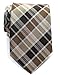 Retreez Modern Classic Plaid Check Styles Woven Microfiber Men's Tie - Brown
