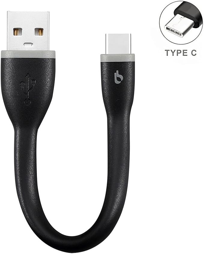 USB Type C Cable, BigBlue Short 0.5ft Silicon USB Type C to
