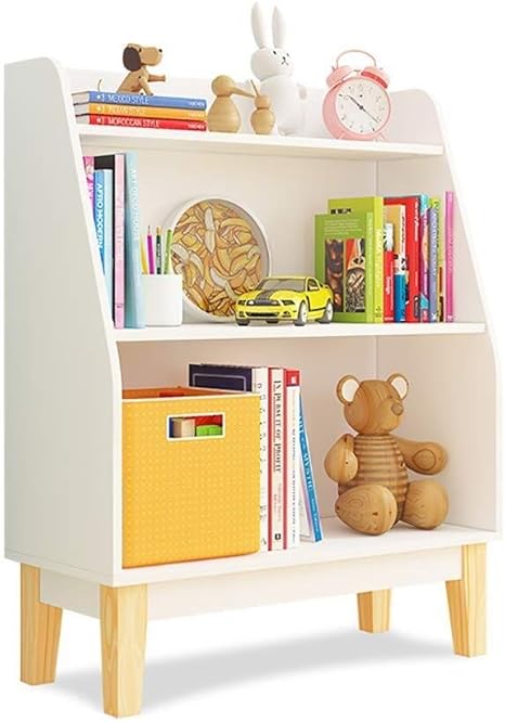 Amazon Co Jp Lilis 本棚 書架 漫画 収納 おもちゃの棚 組織多目的セキュリティ表示を保存する3つの木製の棚には リビングルームのラック ホーム キッチン