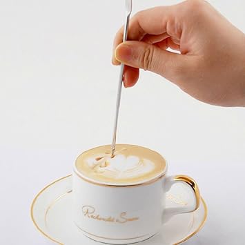 Amazon Doufole ファッション ステンレススチール ラテ エスプレッソコーヒーデコレーションペン 家庭用キッチン バリスタ カプチーノアート Doufole ストレーナー 茶こし 通販
