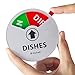 Kichwit Clean Dirty Dishwasher Magnet with The 3rd Option “Empty”, Non-Scratch Strong Magnet Backing & Residue Free Adhesive, 3.5” Diameter, Silver