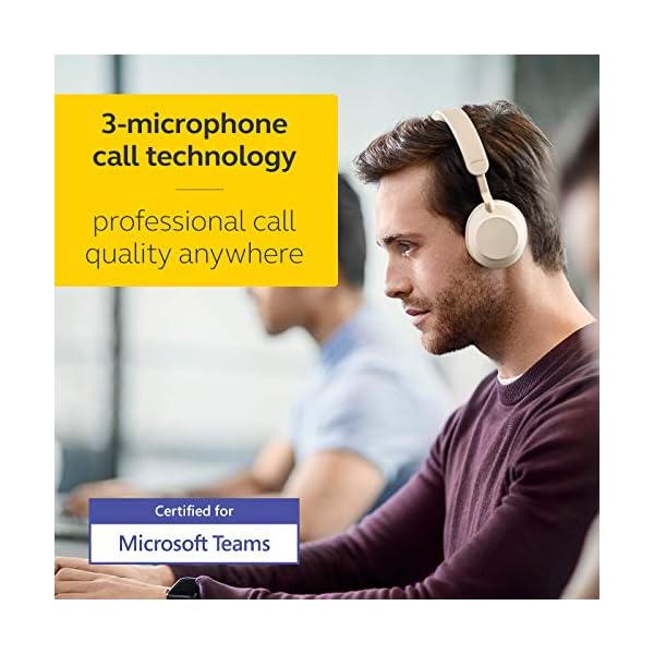 Jabra-Evolve2-65-Wireless-PC-Headset-with-Charging-Stand--Noise-Cancelling-Microsoft-Teams-Certified-Stereo-Headphones-With-Long-Lasting-Battery--USB-C-Bluetooth-Adapter--Beige Jabra Evolve2 65 Wireless PC Headset with Charging Stand – Noise Cancelling Microsoft Teams Certified Stereo Headphones…
