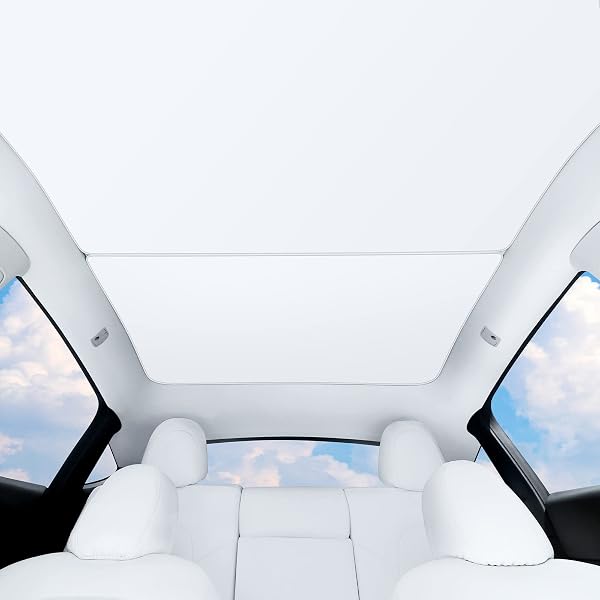 YONZEE Roof Sunshade for Tesla Model Y, Roof Skylight Glass Sun Shade Won't  Sag Foldable Sun Protection Heat Insulation Cover Sun Blocking Roof Shade  for Model Y Accessories 2019-2023, Windshield Sunshades -