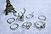 Suyi 6 Pcs Vintage Silver Geometry Arrow Turquoise Antlers Joint Knuckle Nail Midi Ring Set R3