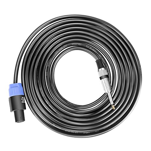 Neewer 14.75 Feet/4.5 meters Professional Speaker Cable - 6.35 Male to Male Compatible with Speakon Connector