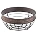 mDesign Fruit Bowl for Kitchen Countertops - Bronze