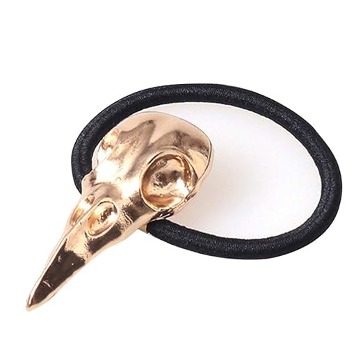 Punk Style Raven Skull Hair Tie Holder Alloy Headbands Girls Hair
