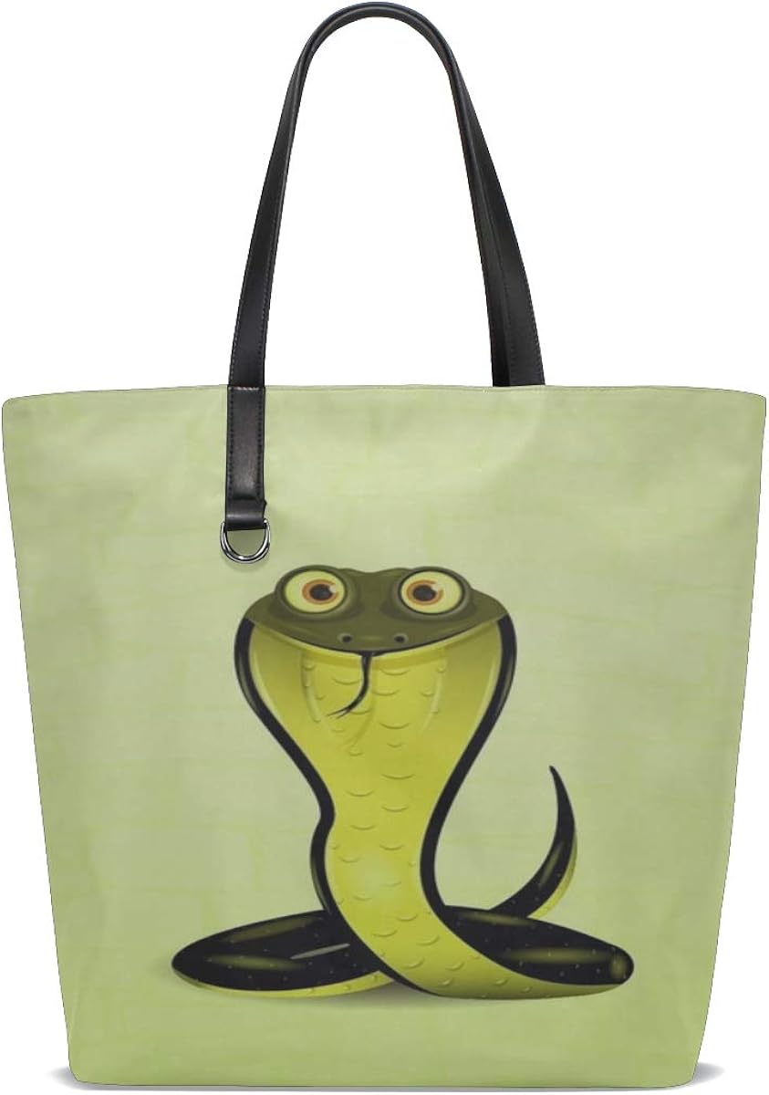 Snake Cobra Figure Tote Bag Purse Handbag For Women Girls