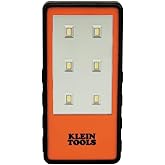Klein Tools 56221 LED Light with Magnetized Clip, Battery Operated, Hands Free, Adjustable Brightness, Orange, for Work, Running, Camping