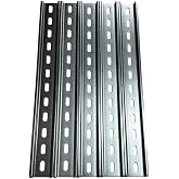 International Connector T&amp;G 5 Pieces DIN Rail Slotted Zinc-Plated Steel RoHS 35mm Wide 7.5mm High (16")