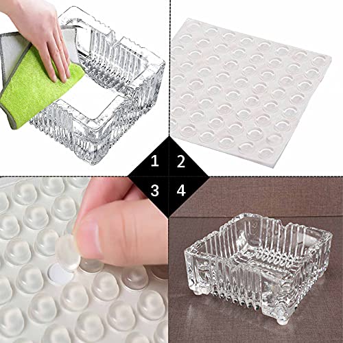 Self Adhesive Door Bumpers 100 Pcs 1/2” Diameter Clear Adhesive