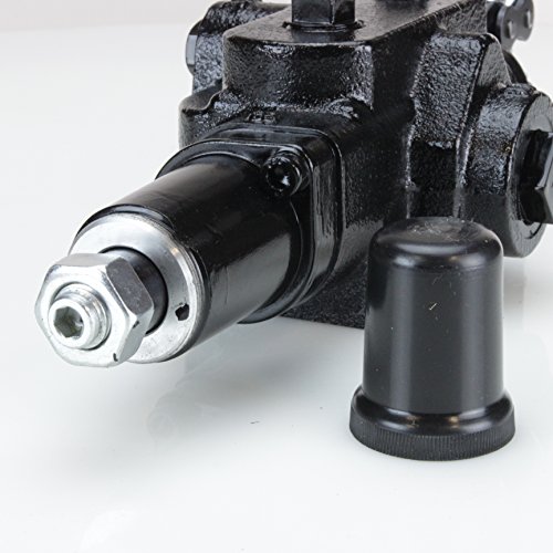 RuggedMade LVA1 Log Splitter Hydraulic Directional Control Valve, 20 GPM, Auto Return Detent, 2750 PSI, Single Spool Control Lever (3/4" NPT Inlet/Outlet Ports & 1/2" NPT Work Ports)