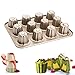 Ezeso 12 Cup Cannele Mold - Canneles de Bordeaux Mold - Non Stick Carbon Steel Canneles Baking Pan Cannele Mould
