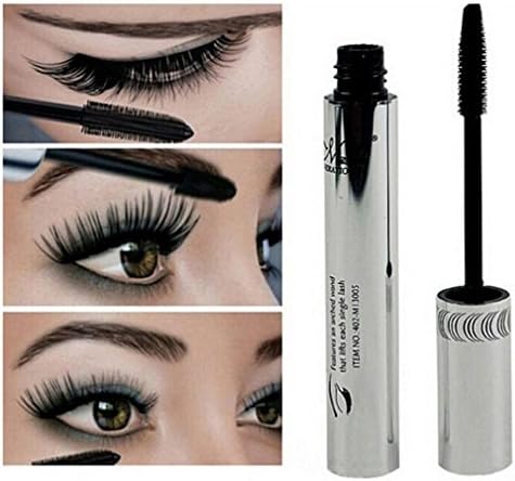 Brand New Black Ink 3D Fiber Quick Dry Lashes Eyelashes Lengthening Extension Colossal Volume Mascara Makeup Curling Natural Black 1
