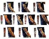 Tattoo Body Art UV Sun Protective Arm Sleeves, 10 Pcs Set