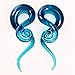Oyaface 2 PC Glass Ear Tapers Plugs 4G-14mm Teardrop Spiral Gauges Piercing Jewerlry Set