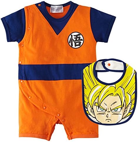 Dragon Ball Z Design Baby Romper + Bib Set