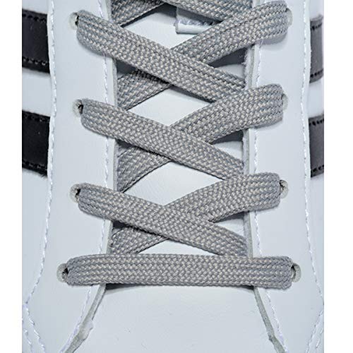 Curtual Wide Flat Athletic Shoelaces with Wide Shoelaces Flat Shoe Laces [2 Pairs] [6 Color][8