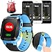 Kids Smart Watch Phone with SIM Card Slot GPS Tracker for Boys Girls with Fitness Tracker Games SOS Calls Camera Anti-Lost Wristband Bracelet Alarm Clock Holiday Birthday Gifts (Blue)