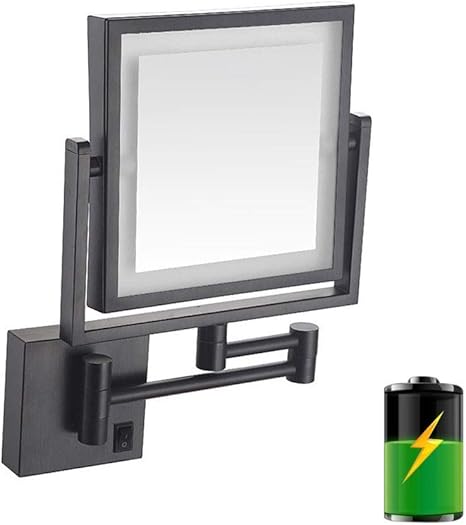 FACAIA Schminkspiegel mit LED-Beleuchtung und Vergrößerung USB