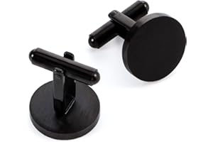 Cufflinks for Men, Driew Cufflinks Blank Cufflink Cuff Links men Flat Pad Blank Setting Tray 1 Pair,Round