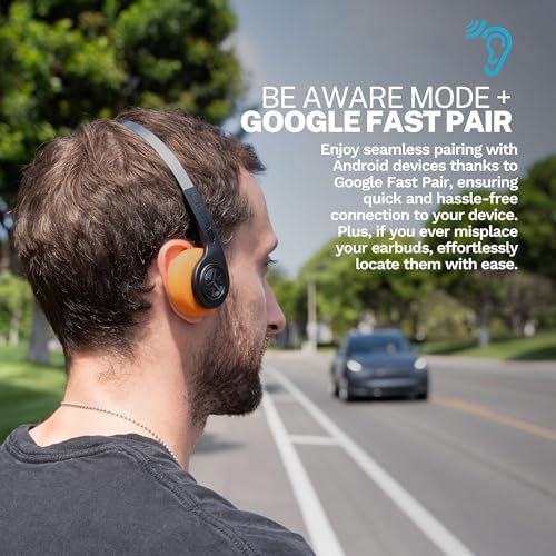JLab, Rewind 2, Retro Wireless on-Ear Headphones, Bluetooth multipoint, EQ3, Google Fast Pair, Be Aware, Wireless Sharing, Black