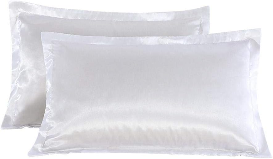 OOOUSE Silk Pillowcase, Pure Mulberry Silk Satin Pillowcase, Set Of 2 Standard Size Both Sides Silk Pillow Shams Cover For Hair Skin Facial Care Hypoallergenic, 50x76cm