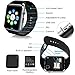 Bluetooth Smart Watch Touch Screen, Qidoou Smart Fitness Watch Camera Pedometer Calories Tracker Call/Message Reminder Music Player Compatible Android iOS Men Kids(Silver)
