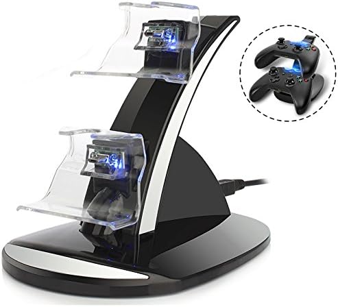 Xbox One / One S Controller Charger. Xbox One Dual Docking Charging Station Stand, Black