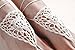 yueton 2pcs Crochet Barefoot Sandals, Nude Shoes, Foot Jewelry, Anklet, Bridesmaid Accessory, Yoga Shoes, Beach Pool Wedding Accessory (White)