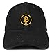 Trendy Apparel Shop Bitcoin Embroidered Soft Crown 100% Brushed Cotton Cap - Black