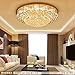 KALRI Luxury Crystal Chandelier LED Ceiling Lamp Flush Mount Modern Pendant Lighting Fixtures for Living Room Bar Shop (Dia 31.5'')