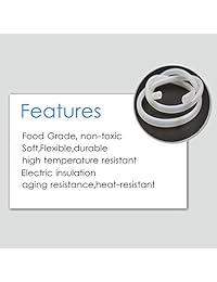 LMS alta temperatura de tubo termorretráctil goma de silicona transparente de calidad alimentaria ID 6 mm OD 9 mm