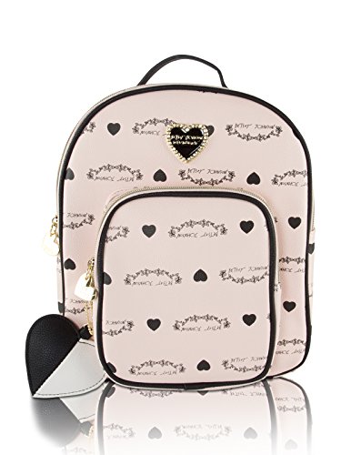 Betsey Johnson Womens Quilted Winged Heart Backpack