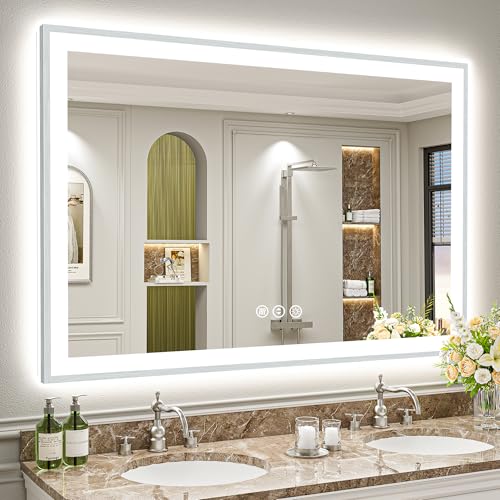 AWANDEE Brushed Nickel LED Bathroom Mirror Lights