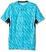 Under Armour Men's HeatGear Armour Printed Short Sleeve Compression Shirt, Meridian Blue (987)/Anthracite, Small
