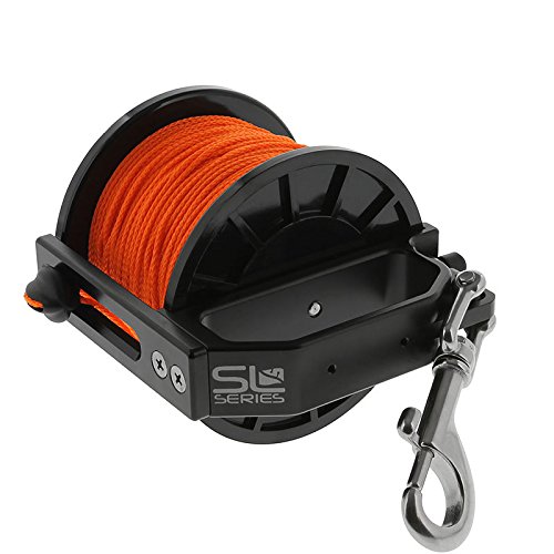 Dive Rite Slide Lock Primary Reel, 400 ft #24 Orange Line
