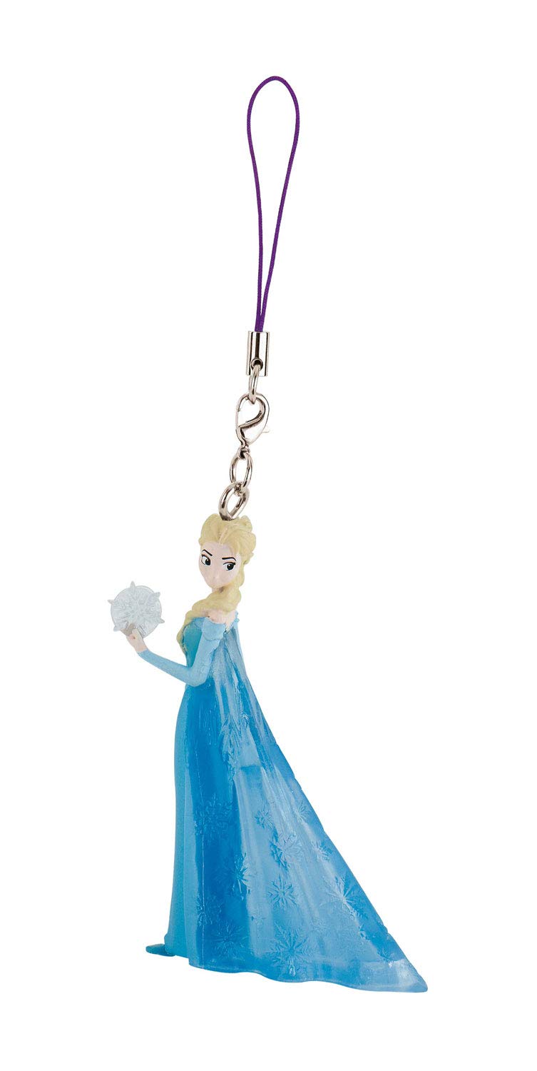 Bullyland unisex-child Walt Disney Frozen Elsa Bullyland 13071 - Walt Disney Frozen Keychain - Ice Queen, Mini Elsa, approx 7.5cm tall, to attach to your keychain, purse or backpack., Bleu, 3x7,5x14,5