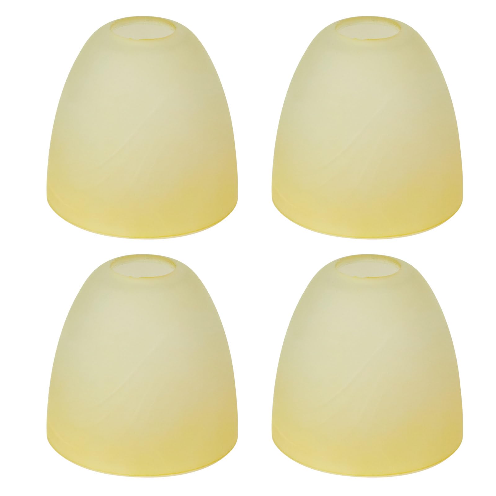 Photo 1 of KLOSM 4 Pack Retro Alabaster Glass Lamp Shade Replacement with 1.7" Fitter Opening for Ceiling Fan Light Kit Wall Sconce Pendant Light Fixture