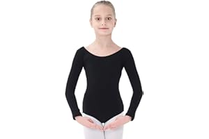 danswan Long Sleeve Leotards for Girls Toddler Kids Dance Ballet Gymnastic Bodysuit Outfit Leotard