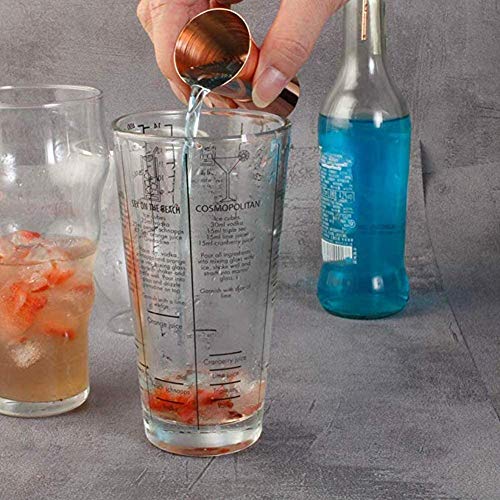 LKNJLL Cocktail Shaker Set Barkeeper Kit mit Zubehör Professionelle Bar Werkzeuge und Bambus Stehen (19 PCS), aus… – Bild 7