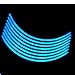 Reflective Blue Wheel Decal Sticker Stripes Rim Tape Decals for 17