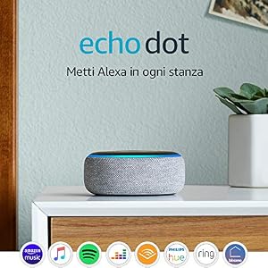 Echo Dot (3ª generazione) – Altoparlante intelligente con integrazione Alexa – Tessuto grigio mélange