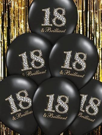 Luftballon 18.Geburtstag schwarz Partydekoration